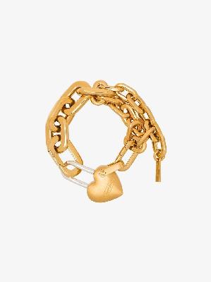 AMBUSH - Gold-Plated Heart Padlock Bracelet