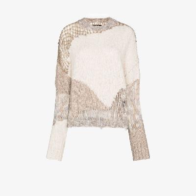 AMIRI - Neutral Camo Knitted Wool Sweater