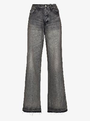 AMIRI - Grey High Waist Wide Leg Jeans