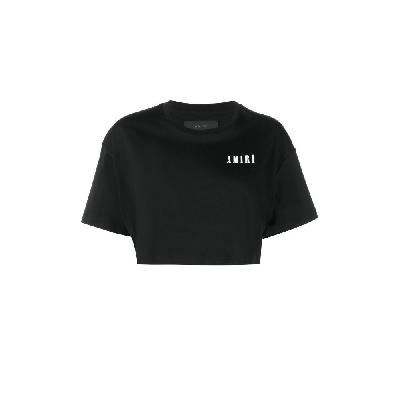 AMIRI - Black Logo Print Cropped T-Shirt