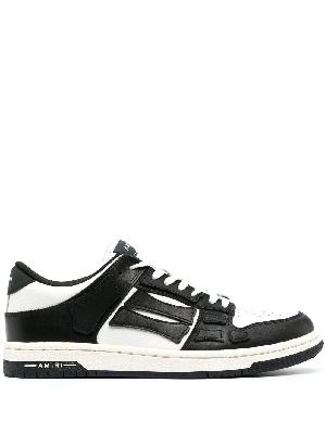 AMIRI - White And Black Skel Top Low Leather Sneakers