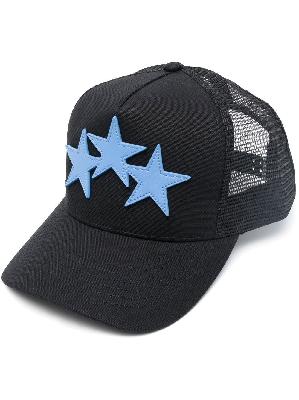 AMIRI - Black Three Star Cotton Trucker Hat