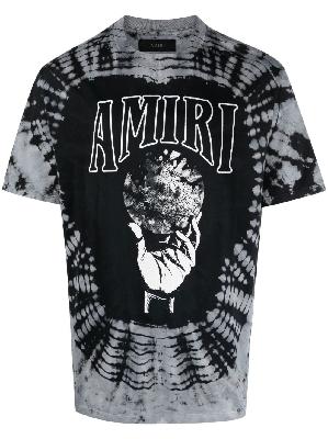 AMIRI - Black Logo Print Tie-Dye T-Shirt