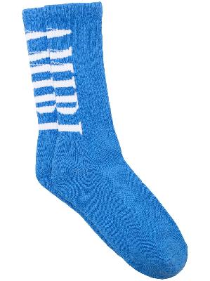 AMIRI - Blue Core Logo Ankle-Length Socks