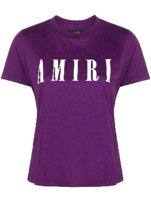 AMIRI - Purple Logo Print Cotton T-Shirt