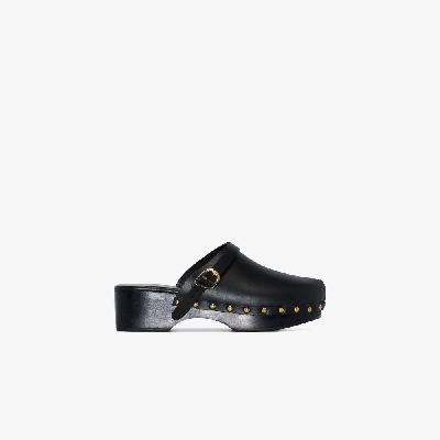 Ancient Greek Sandals - Black Classic 55 Leather Clogs