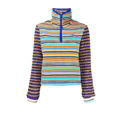 Andersson Bell - Blue Half-Zip Striped Sweater