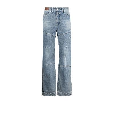 Andersson Bell - Blue Panelled Zip Cuff Jeans