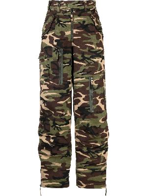 Andersson Bell - Green Camouflage Print Cargo Trousers