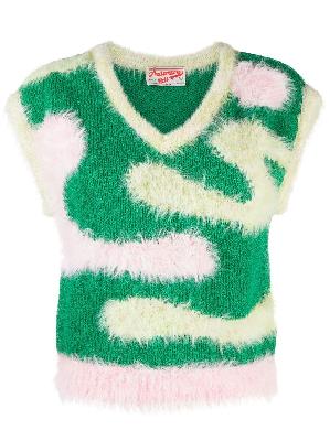 Andersson Bell - Green Patterned Knitted Vest