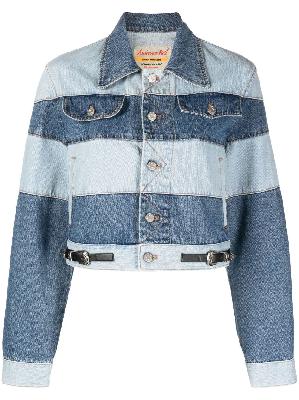 Andersson Bell - Blue Mahina Patchwork Striped Denim Jacket