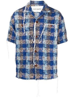 Andersson Bell - Blue Checked Whipstitch Shirt