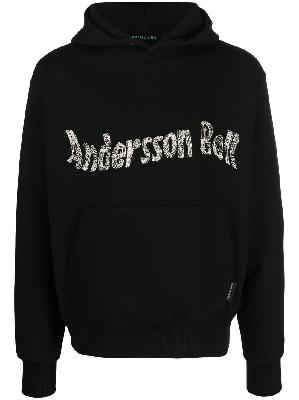 Andersson Bell - Black Embroidered Logo Hoodie