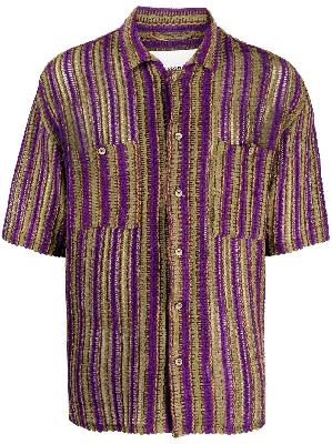 Andersson Bell - Purple Striped Knit Shirt