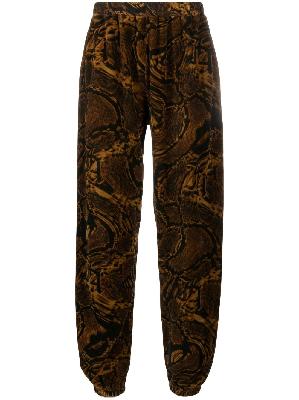 Aries - X Juicy Couture Brown Snake Print Track Pants