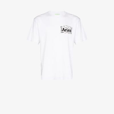 Aries - Temple Print Cotton T-Shirt