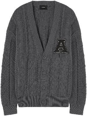 Axel Arigato - Grey Alpha Logo Appliqué Cardigan