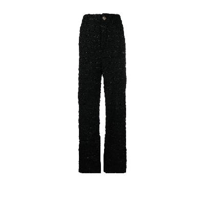 Balenciaga - Black Tweed Baggy Trousers