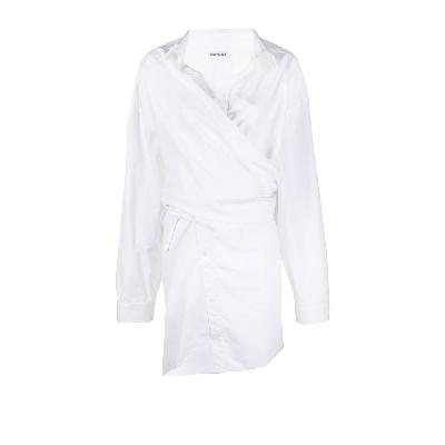 Balenciaga - White Twisted Mini Shirt Dress