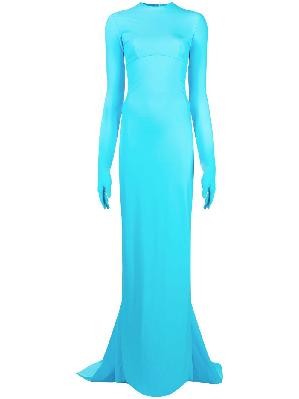 Balenciaga - Blue Open-Back Gown