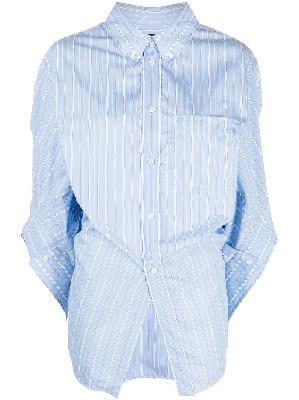 Balenciaga - Blue Striped Twisted Shirt
