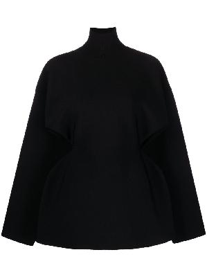 Balenciaga - Black Funnel Neck Jumper Dress