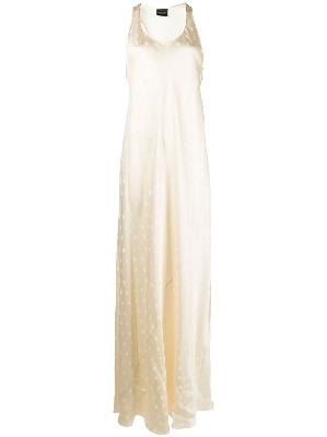 Balenciaga - White Logo Jacquard Slip Dress