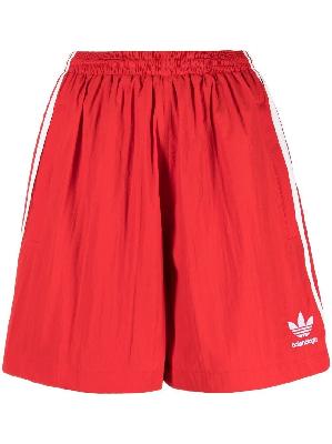 Balenciaga - X Adidas Red Logo Print Track Shorts