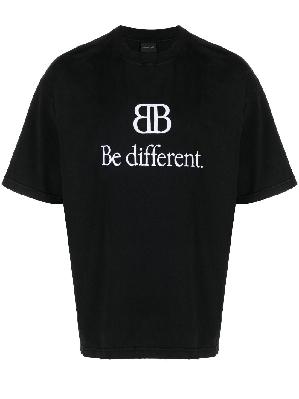 Balenciaga - Black Be Different Printed T-Shirt