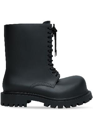 Balenciaga - Black Steroid Lace-Up Boots