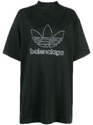 Balenciaga - X Adidas Green Trefoil Logo Oversized T-Shirt