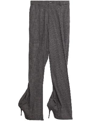 Balenciaga - Grey Pantashoes Wide-Leg Trousers