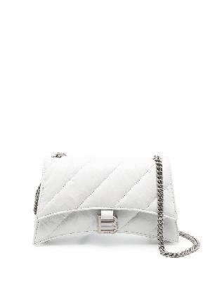 Balenciaga - White Small Crush Quilted Shoulder Bag