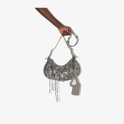 Balenciaga - Silver Le Cagole Small Leather Shoulder Bag