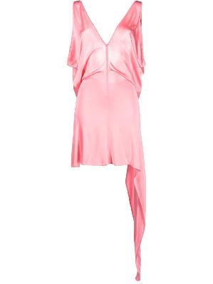 Bally - Pink Backless Satin Mini Dress