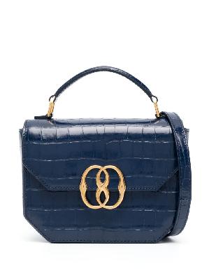 Bally - Navy Croc Leather Tote Bag