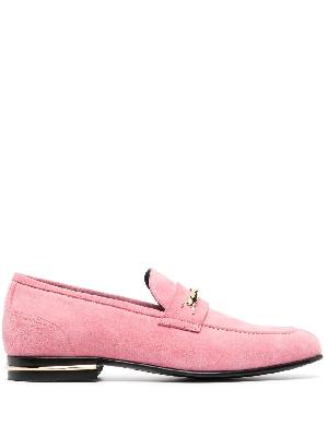 Bally - Pink Genos Buckle-Embellished Loafers
