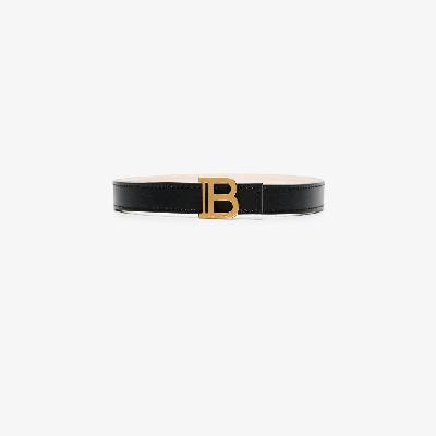 Balmain - Black Monogram Leather Belt