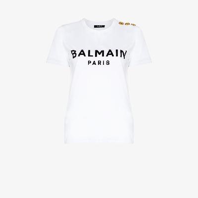 Balmain - Three-Button Logo-Print T-Shirt