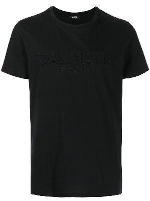 Balmain - Black Embossed Logo T-Shirt