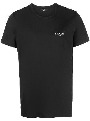 Balmain - Black Logo Print Organic Cotton T-Shirt
