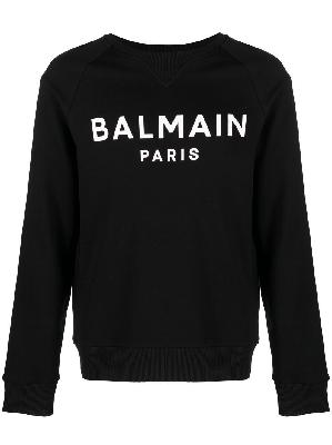 Balmain - Black Logo Print Sweatshirt