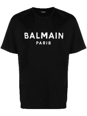 Balmain - Logo-Print Crew Neck T-Shirt