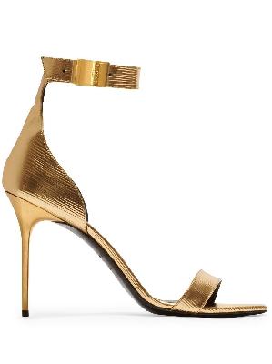 Balmain - Gold Uma 95 Leather Sandals