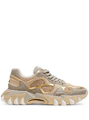 Balmain - Gold Neutral B-East Leather Sneakers