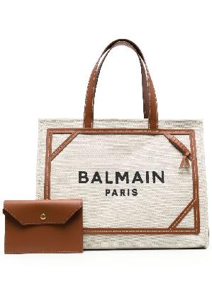 Balmain - Brown Army Canvas Tote Bag