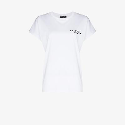 Balmain - Logo Print Cotton T-Shirt
