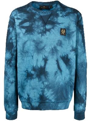 Belstaff - Blue Surface Tie-Dye Cotton Sweatshirt