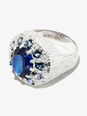 Bleue Burnham - Sterling Silver Burnham Signet Sapphire Ring