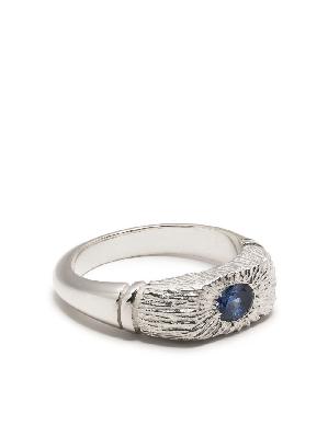 Bleue Burnham - Sterling Silver Connected By Roots Sapphire Signet Ring